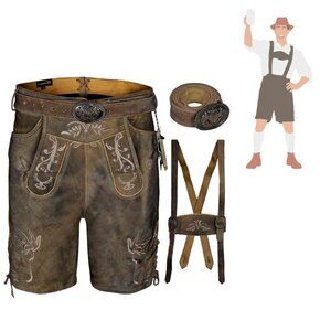 Oktoberfest Bavarian Klose Short Lederhosen Traditional Authentic German Size 38